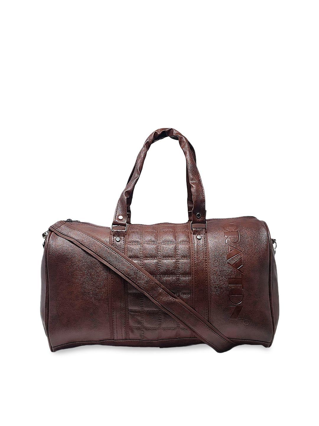 crayton textured leather duffel bag