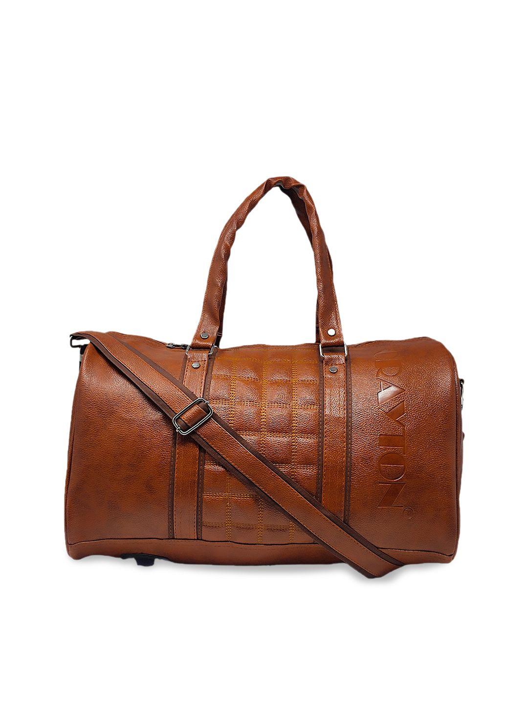 crayton textured leather duffel bag