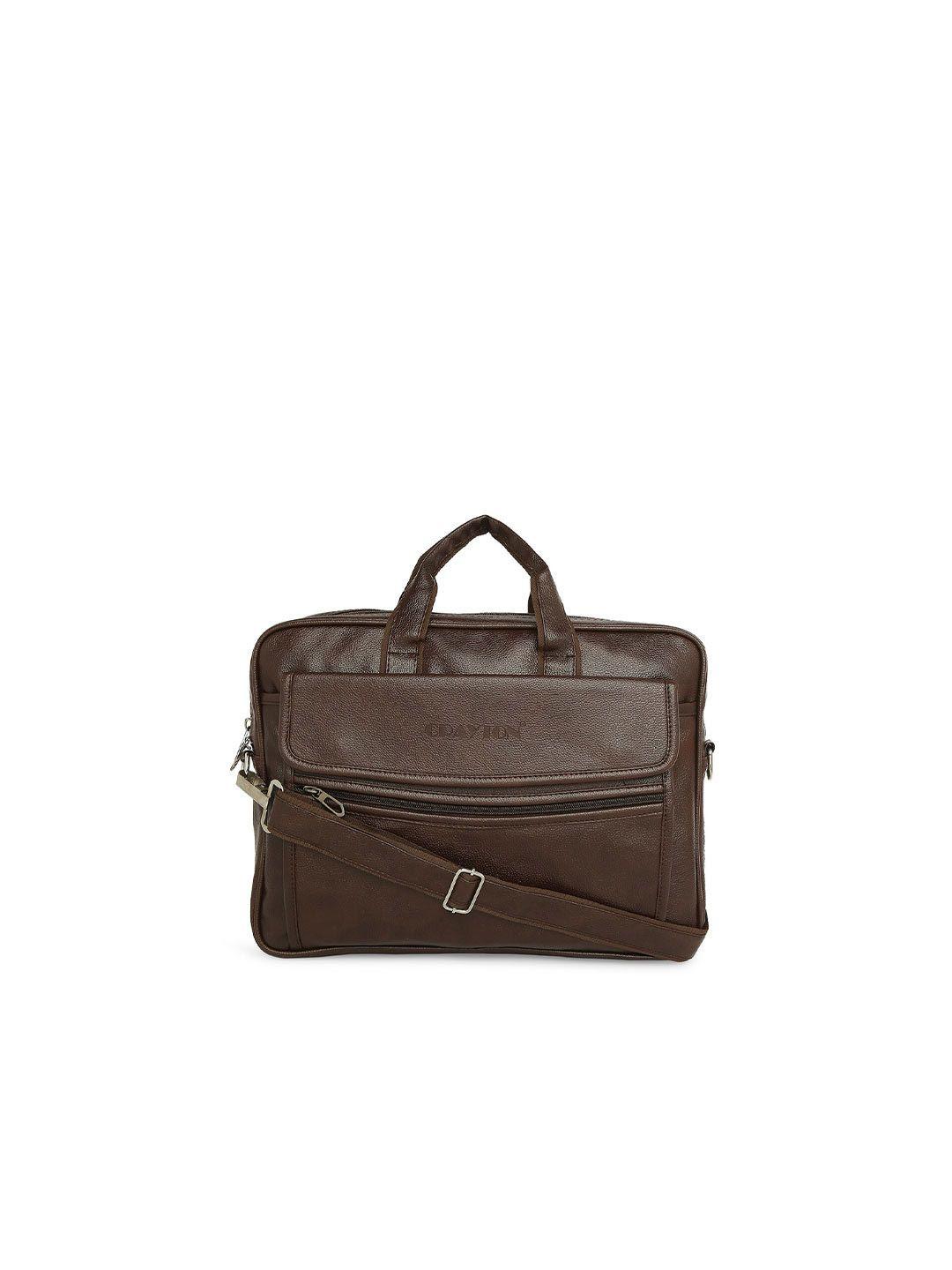 crayton unisex brown laptop bag