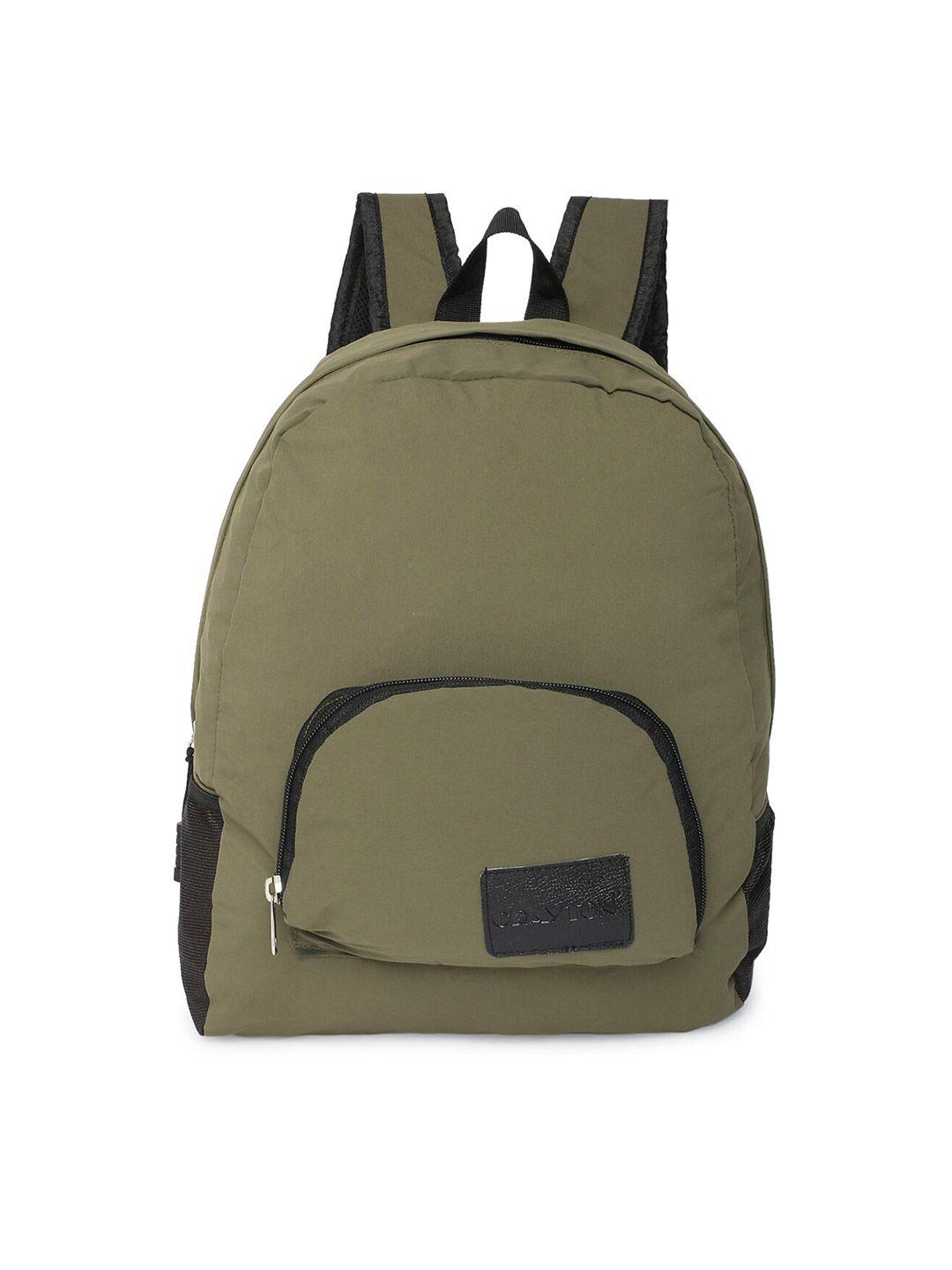 crayton unisex green & black backpack with compression straps