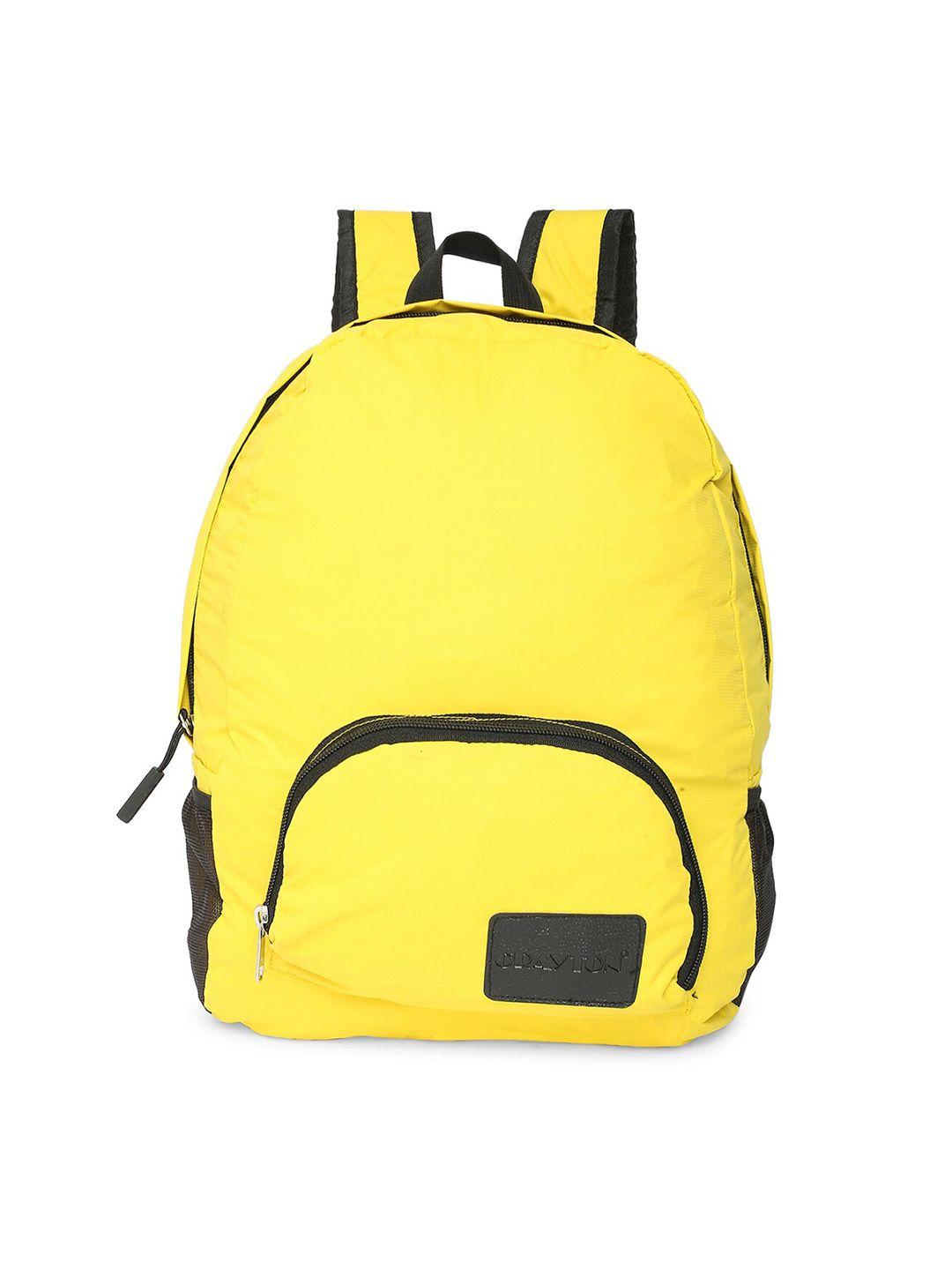 crayton unisex yellow & black backpack with compression straps