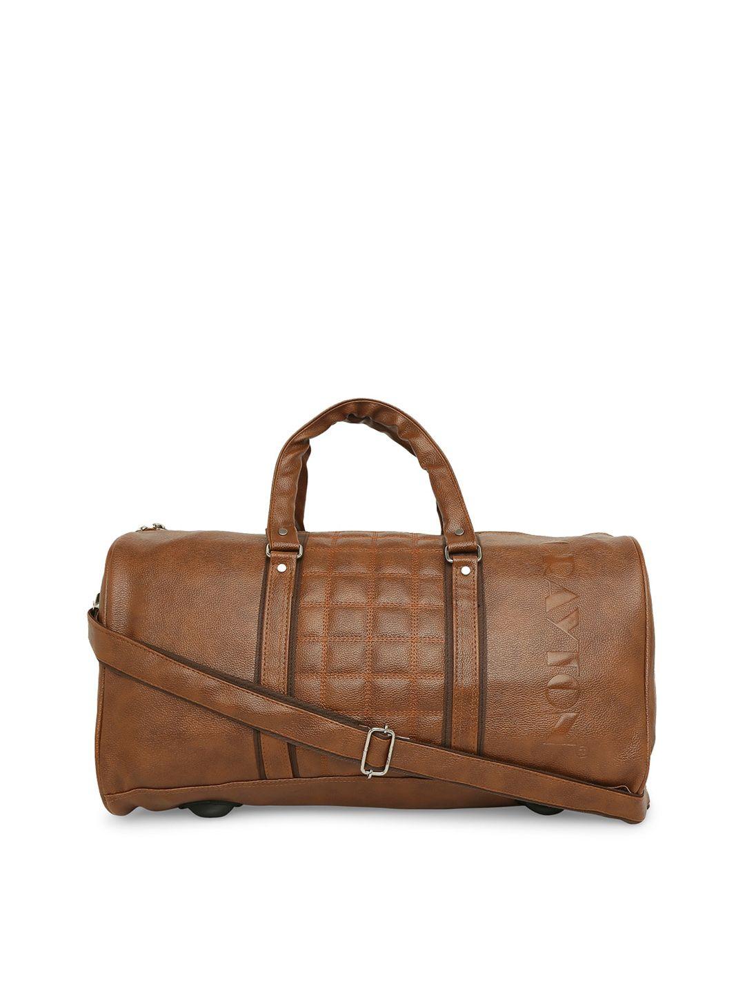 crayton vegan leather textured duffel bag