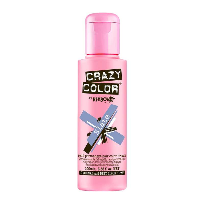 crazy color semi permanent hair color cream - slate no. 74