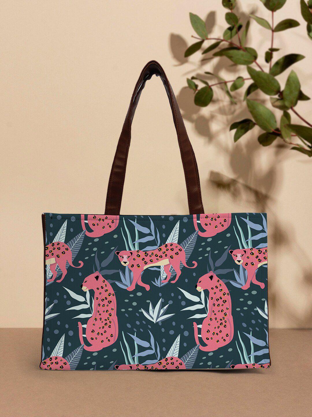 crazy corner multicoloured floral printed oversized structured tote bag with tasselled