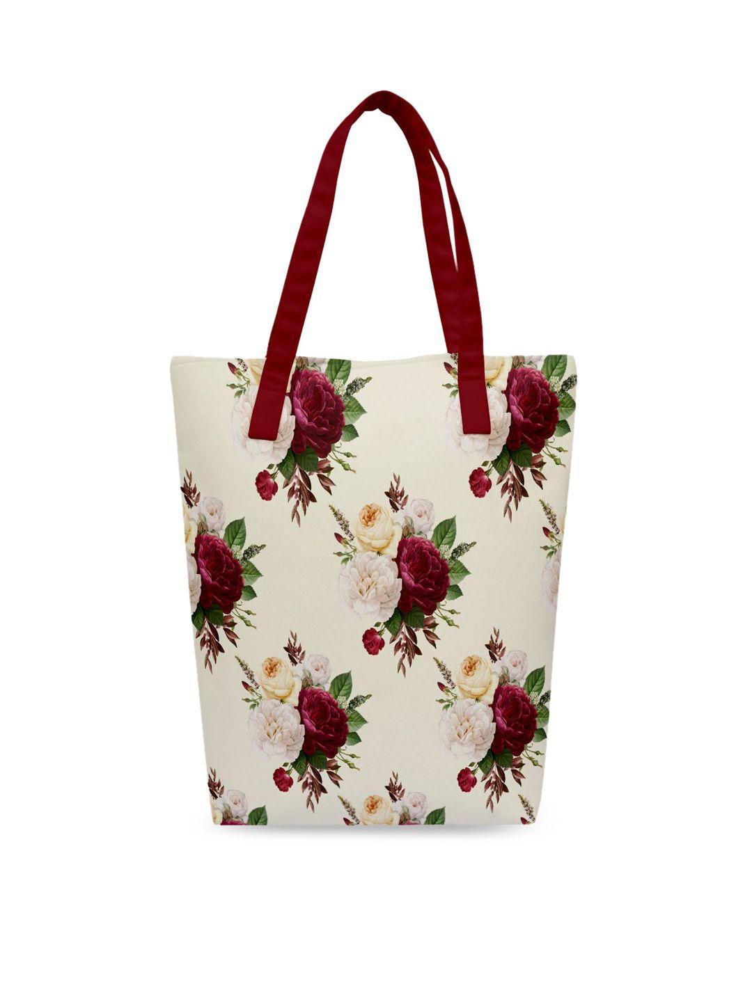 crazy corner white floral printed oversized shopper tote bag