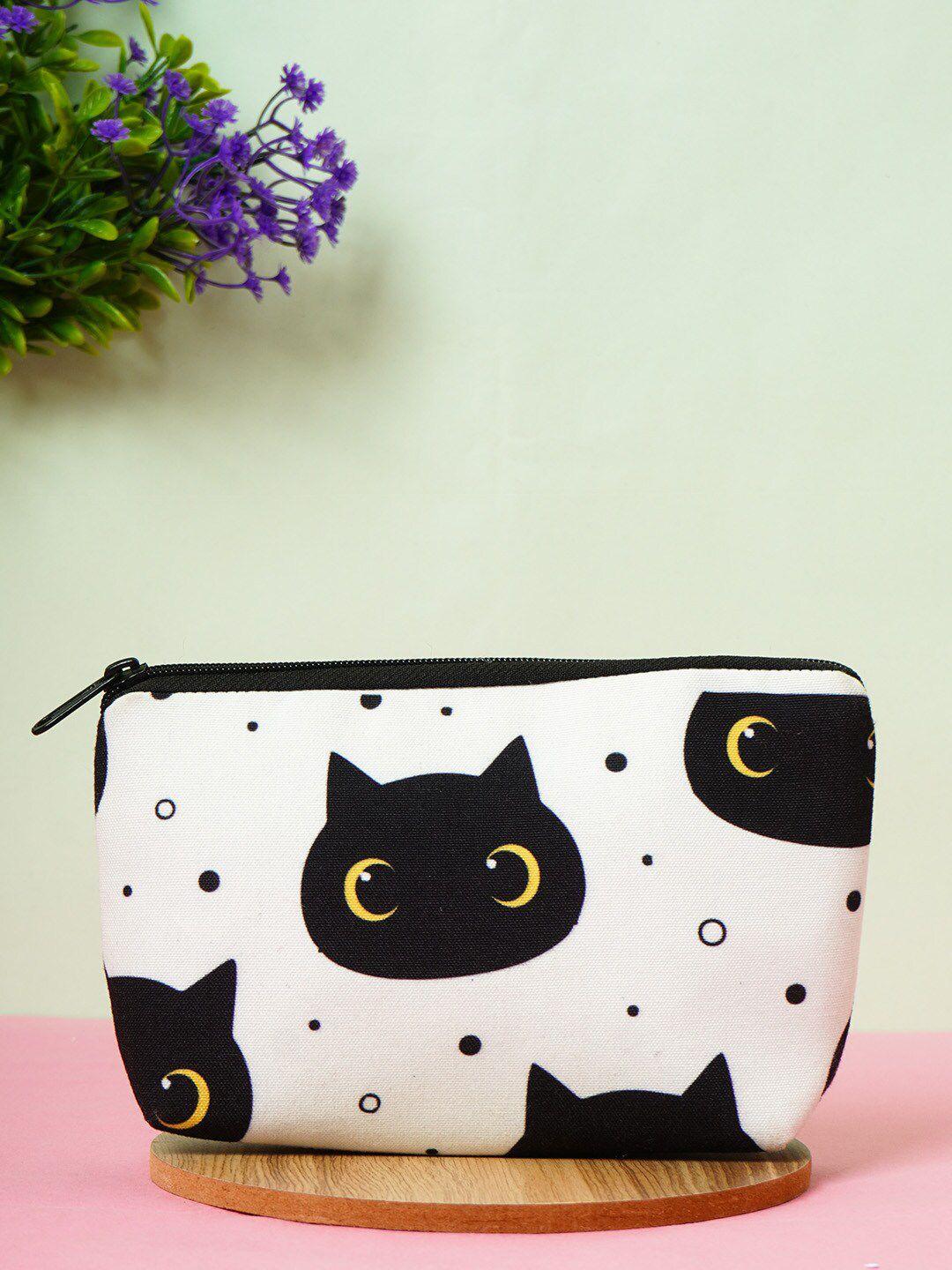 crazy corner black & white printed travel pouch