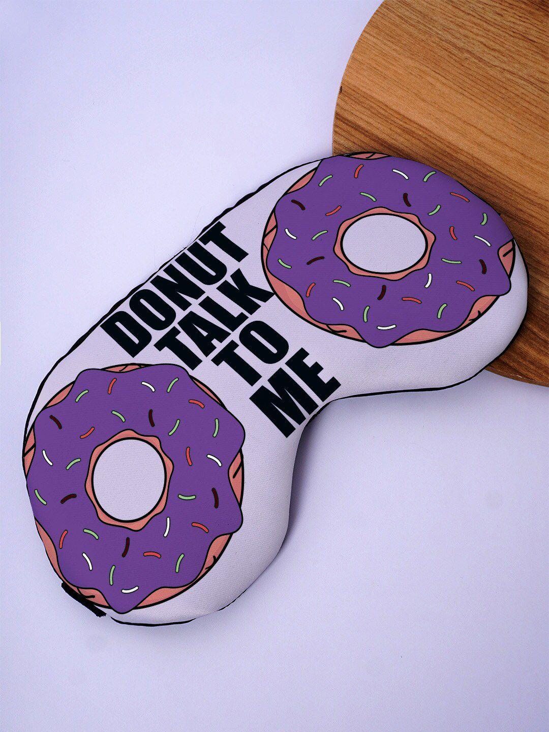 crazy corner donut talk to me printed black out fabric eye mask