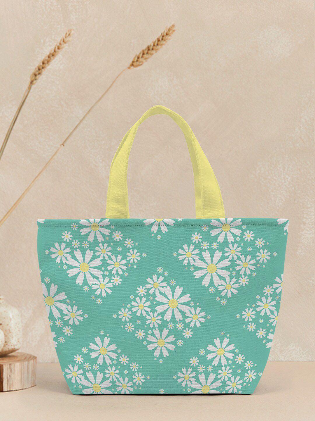 crazy corner floral printed canvas lunch bag