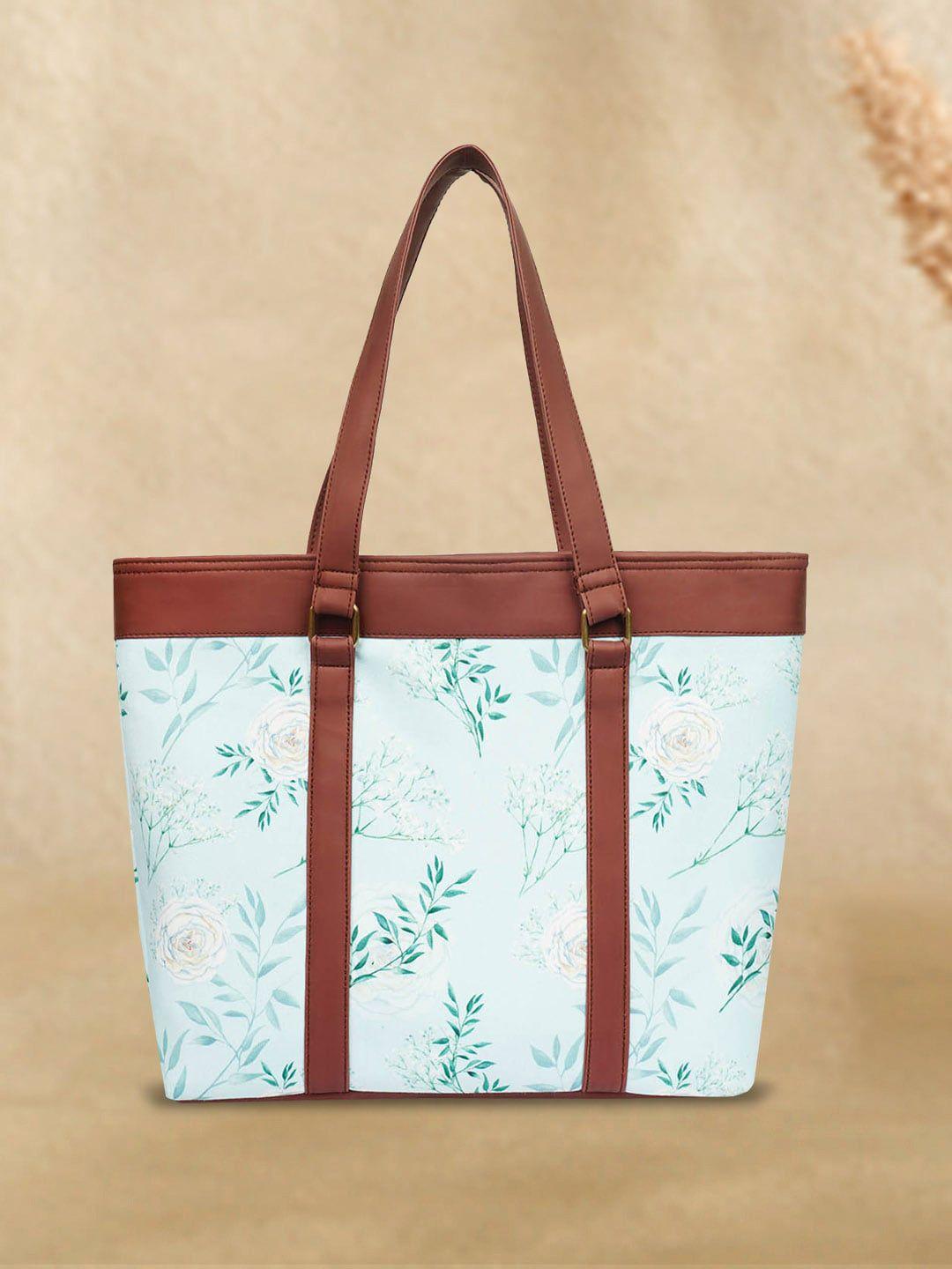 crazy corner floral printed pu oversized structured shoulder bag