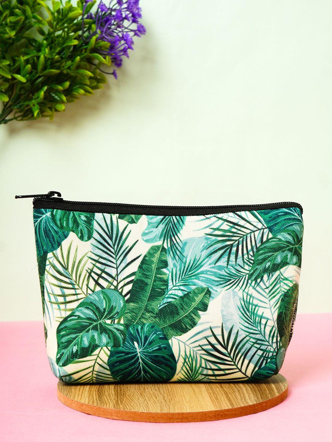 crazy corner green printed travel pouch