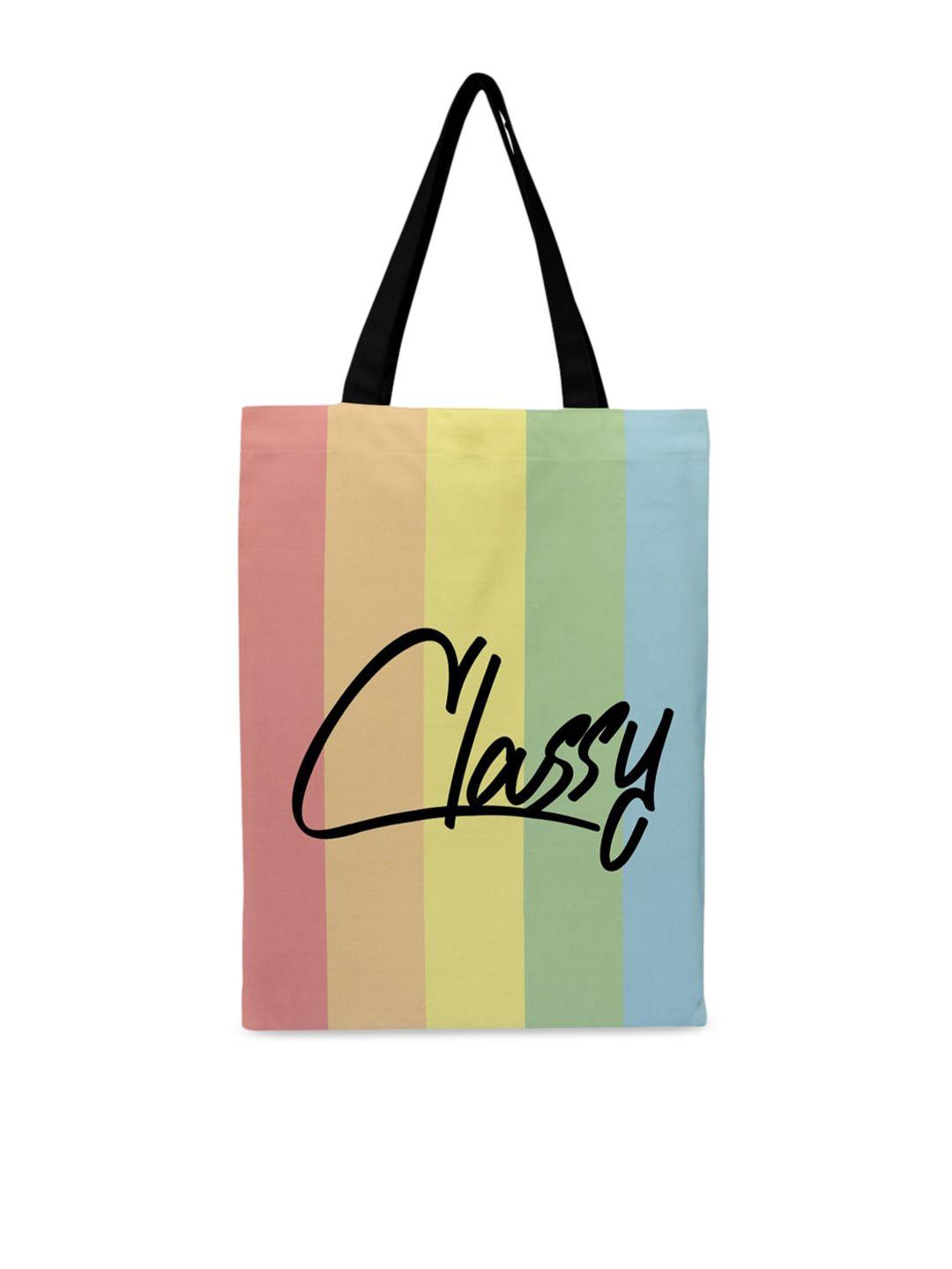 crazy corner multicoloured striped oversized shopper tote bag