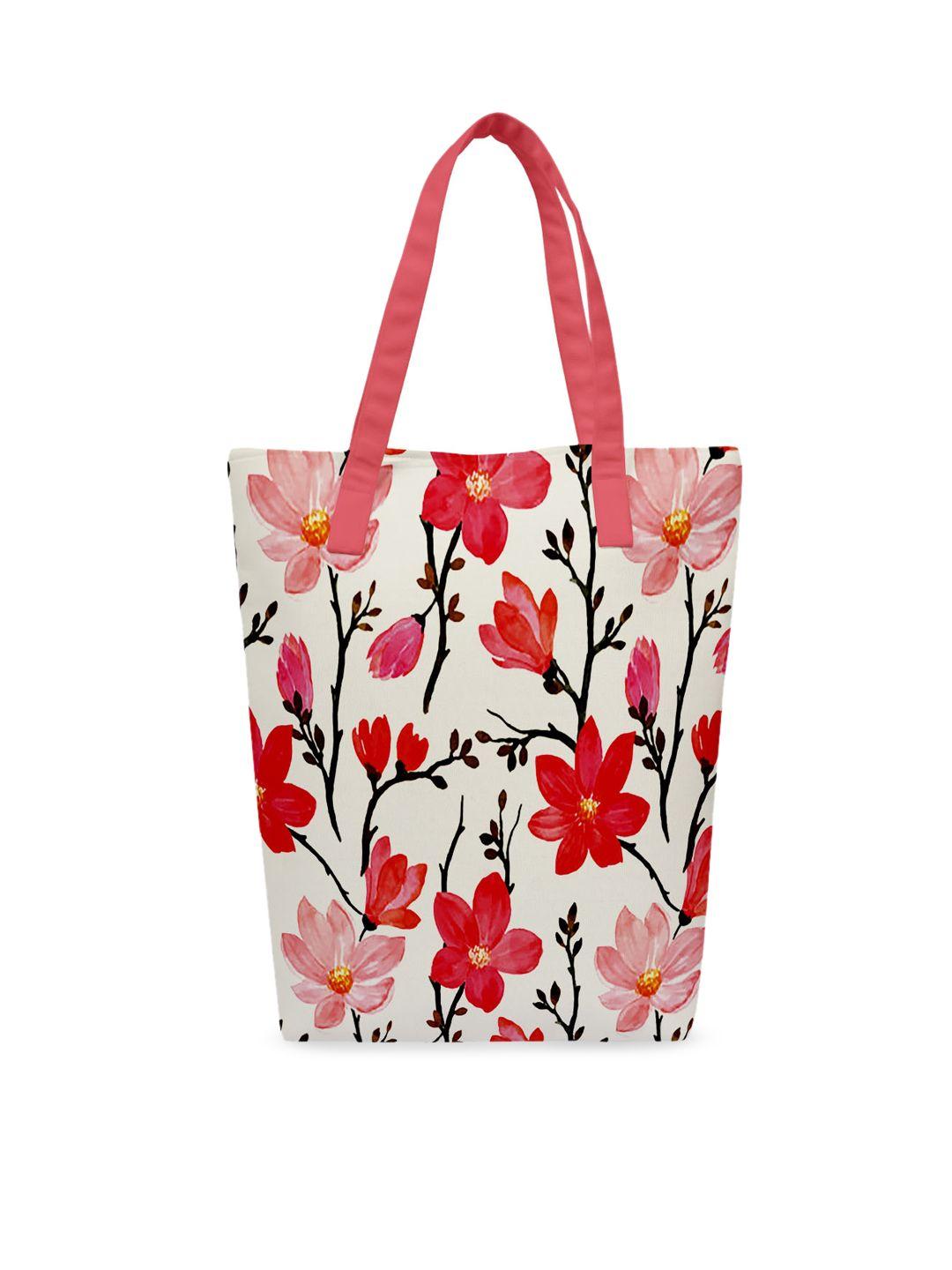 crazy corner pink floral printed shopper tote bag