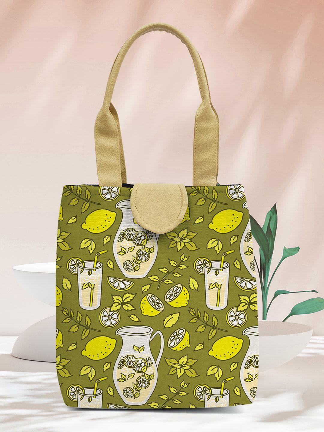 crazy corner printed canvas lunch bag