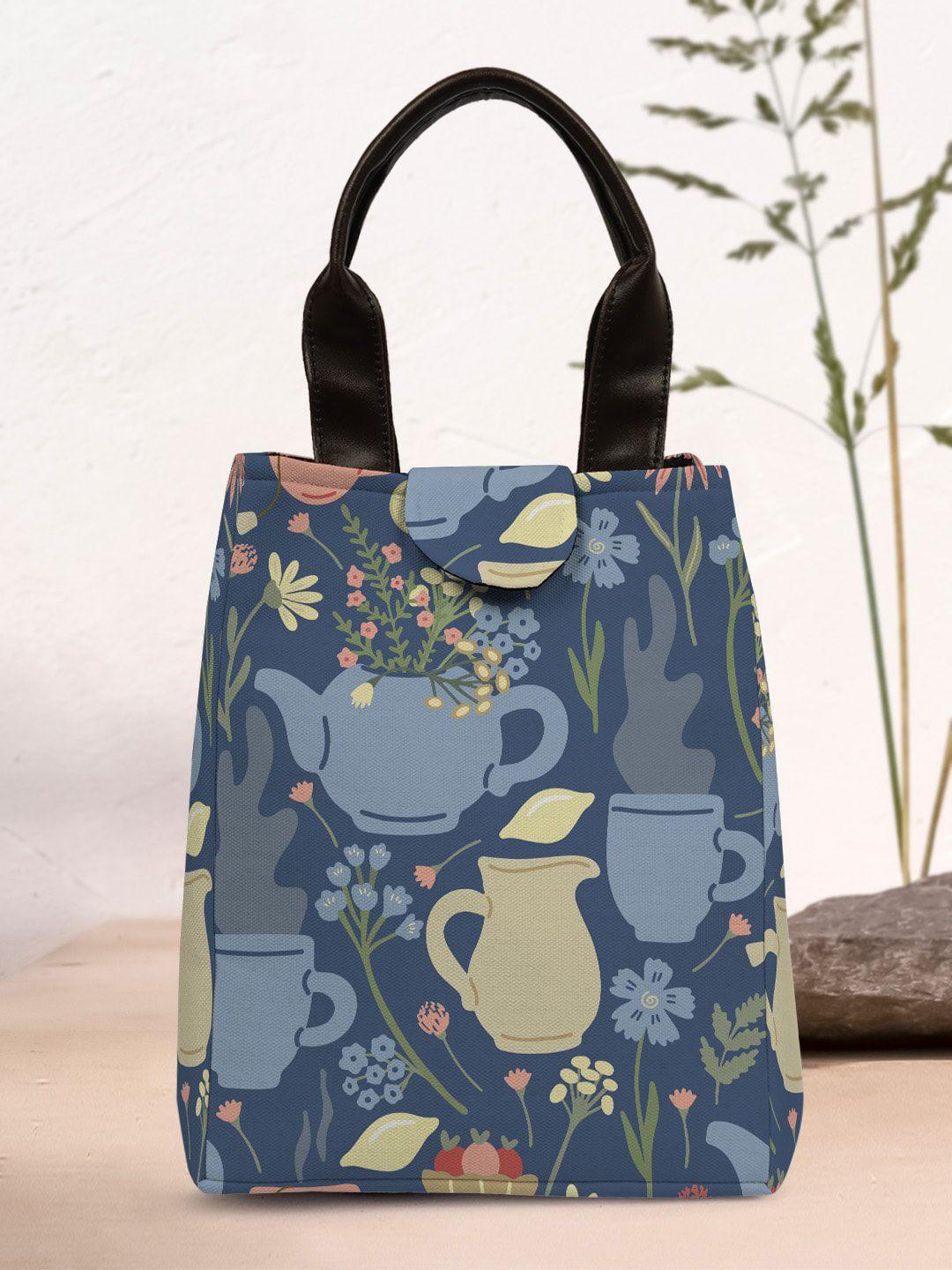 crazy corner printed canvas lunch bag