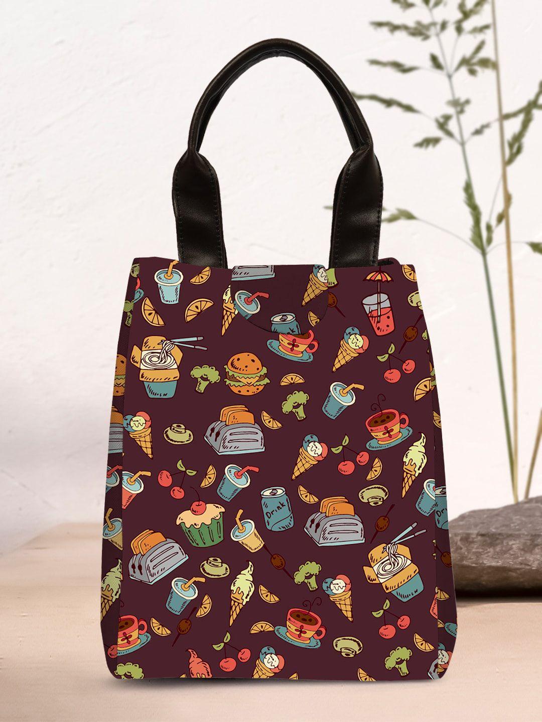 crazy corner printed canvas lunch bag