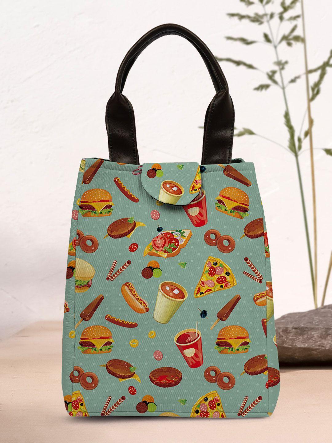 crazy corner printed canvas lunch bag