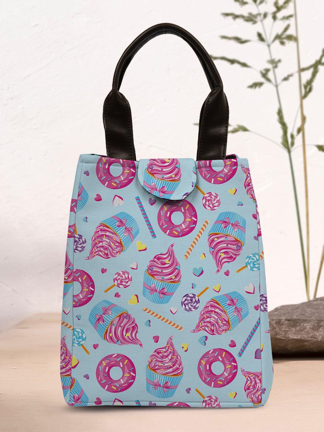 crazy corner printed canvas lunch bag