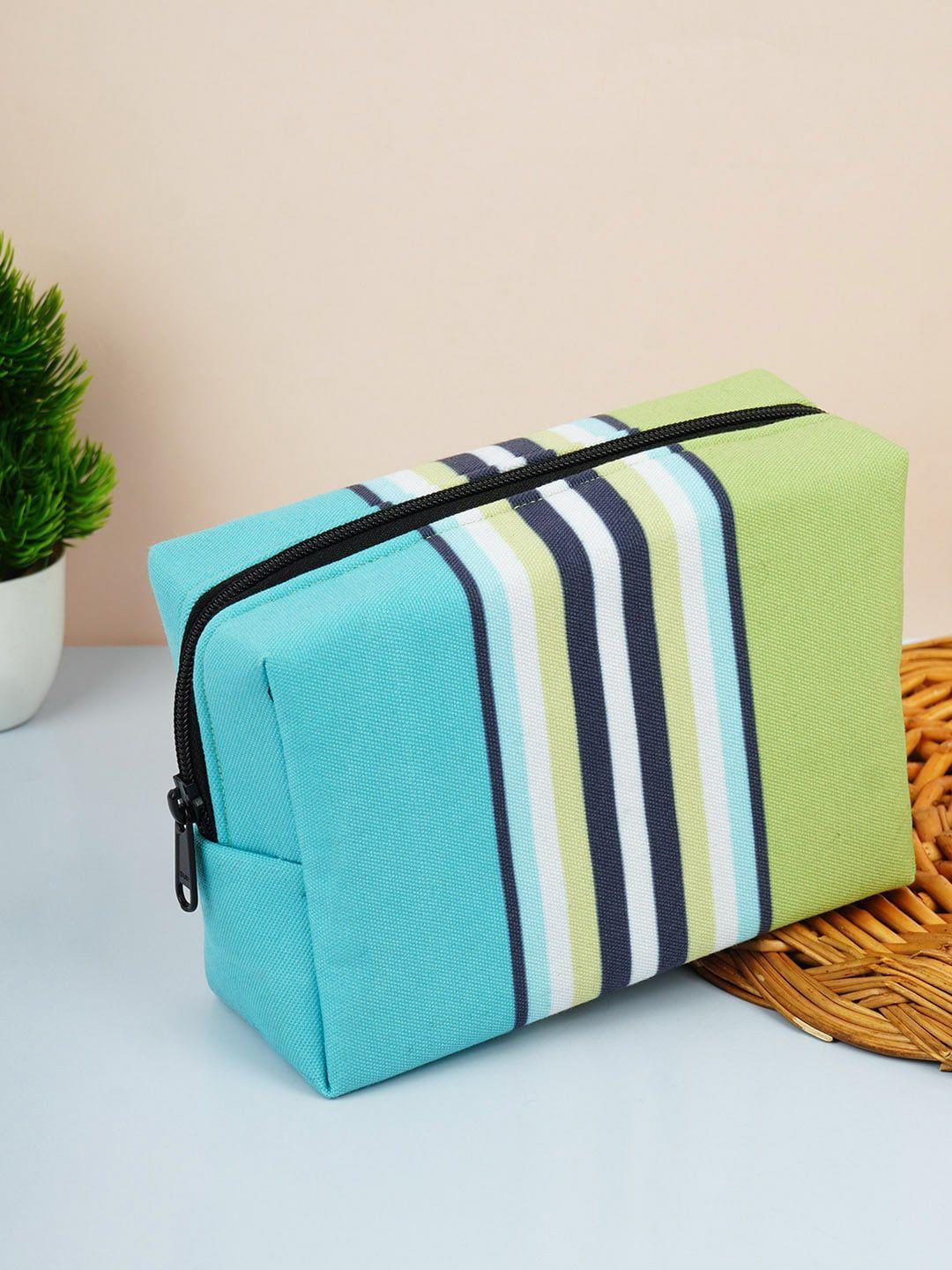 crazy corner striped travel pouch