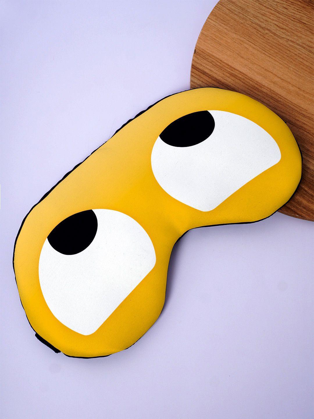 crazy corner whatever emoji printed black out fabric eye mask