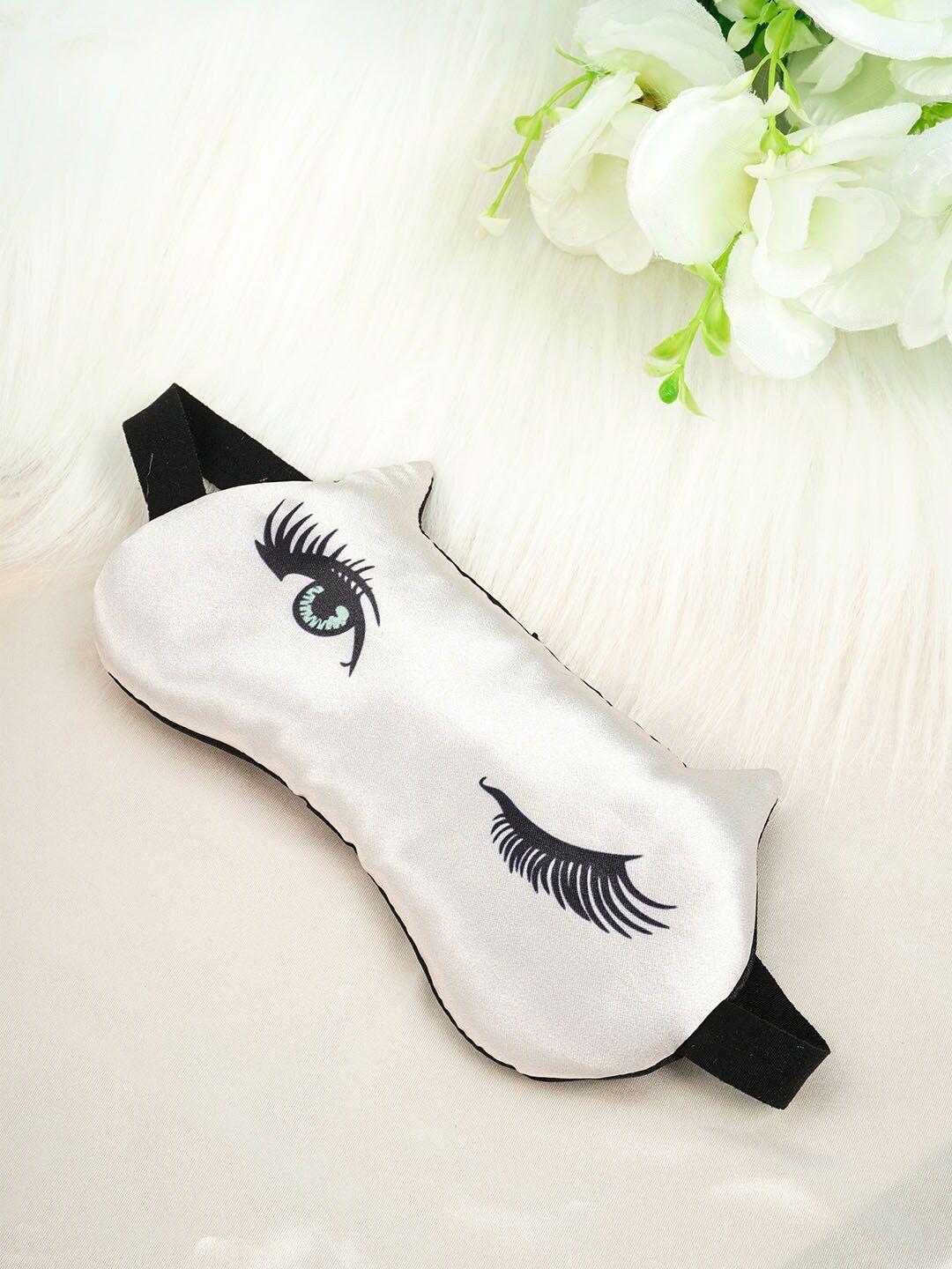 crazy corner white & black printed eye mask