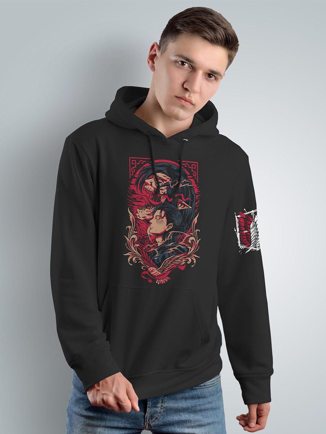 crazymonk eren yeager x freedom printed hooded cotton pullover