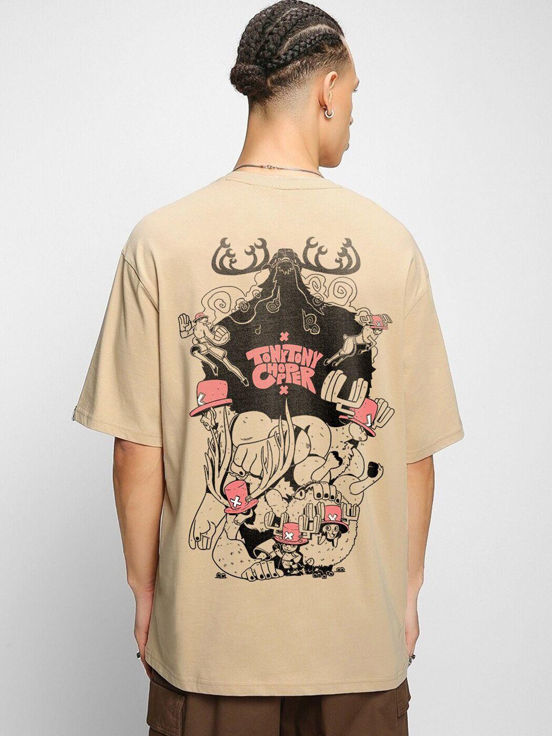 crazymonk unisex chopper anime printed cotton oversized t-shirt