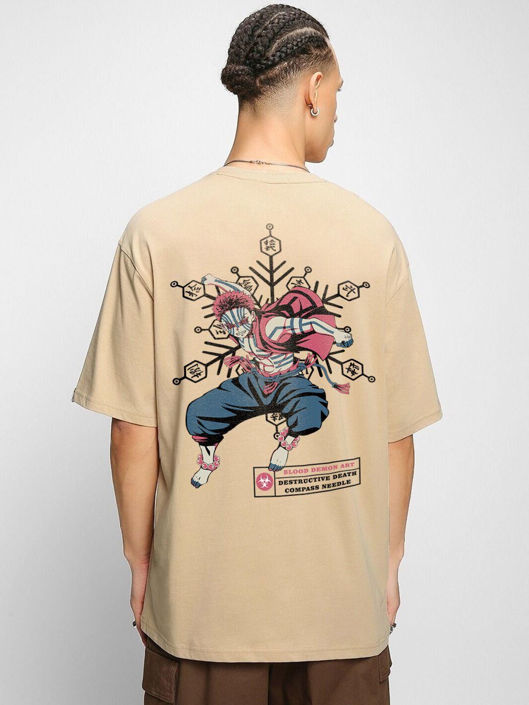 crazymonk unisex taupe printed pockets t-shirt
