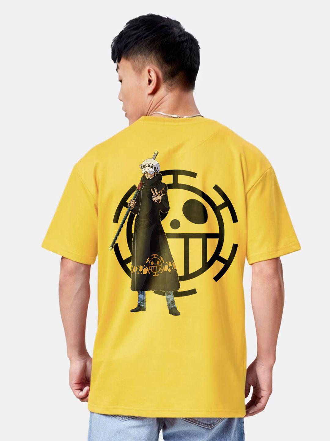 crazymonk unisex yellow printed t-shirt