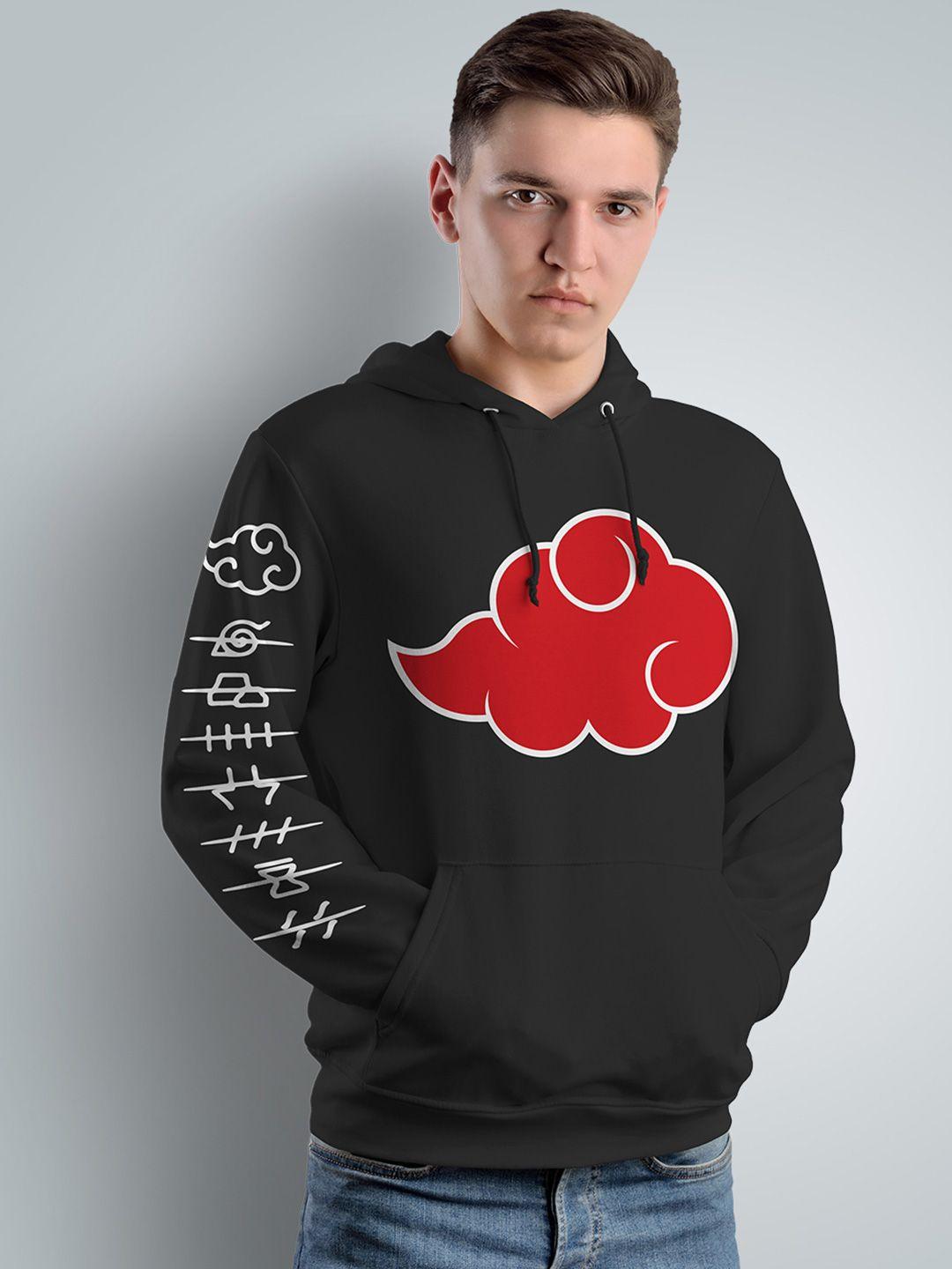 crazymonk unisex akatsuki logo anime printed hooded sweatshirt