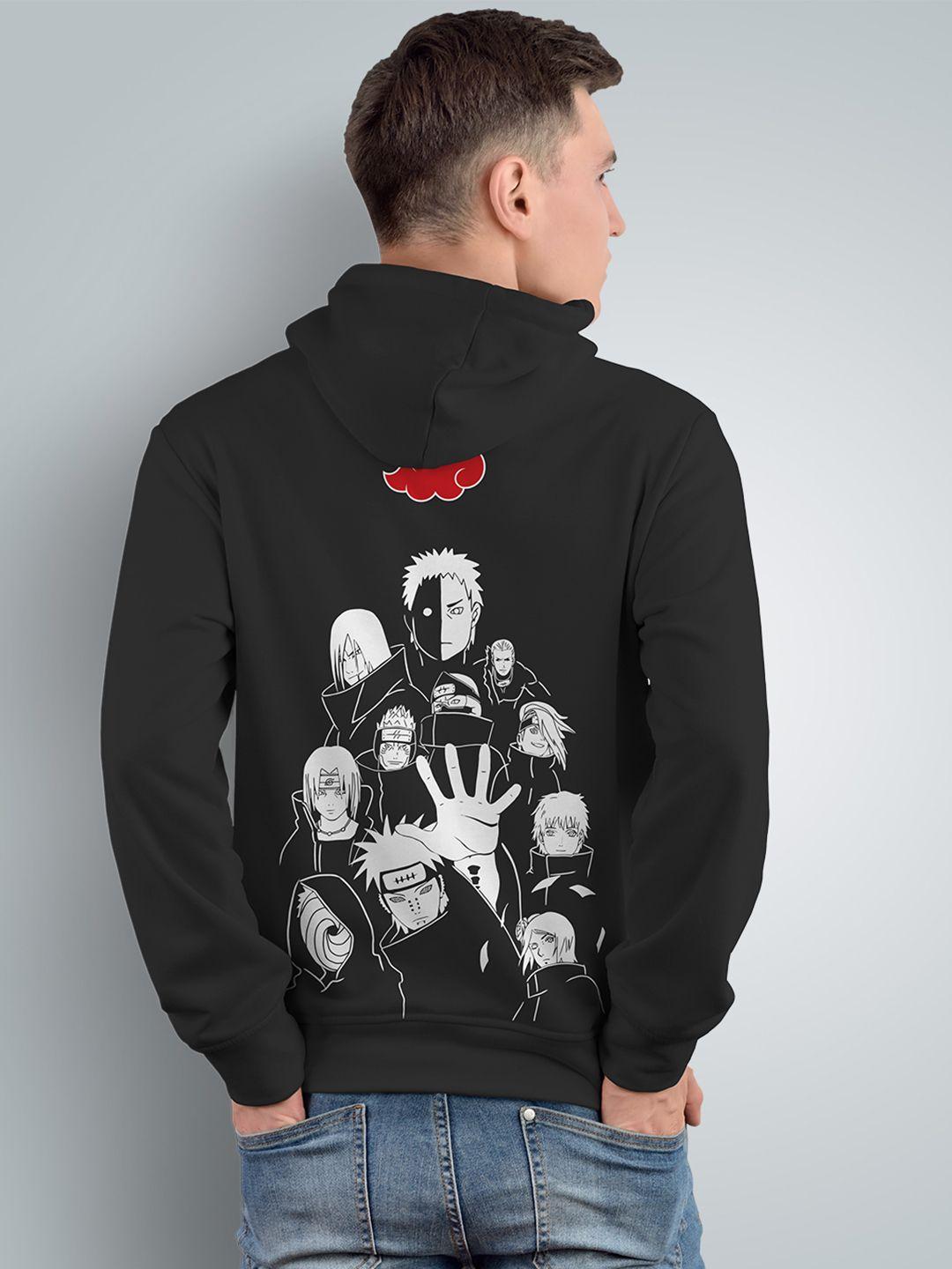 crazymonk unisex akatsuki team anime printed hooded sweatshirt