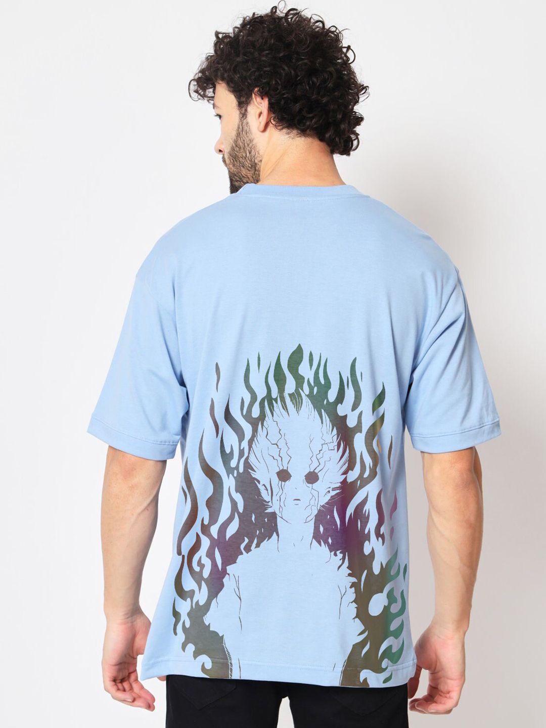 crazymonk unisex blue printed t-shirt