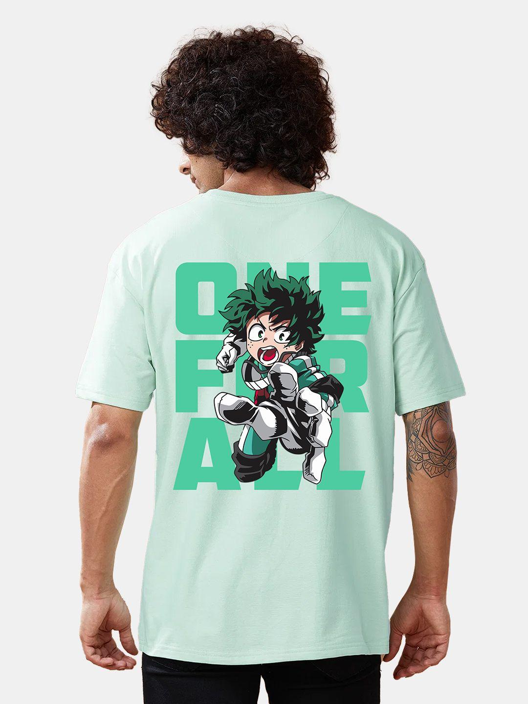 crazymonk unisex green printed applique t-shirt
