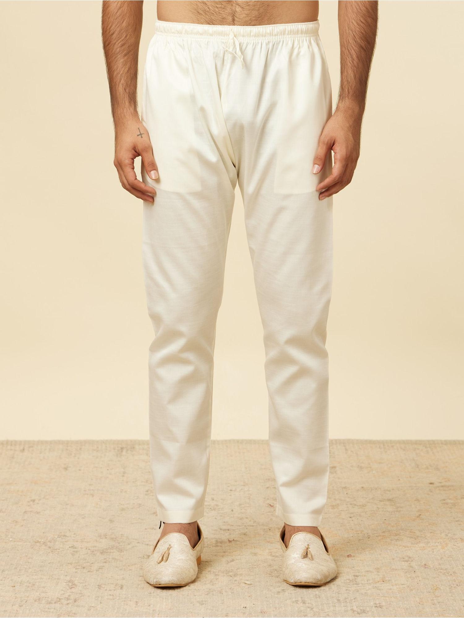 cream cotton plain pyjama