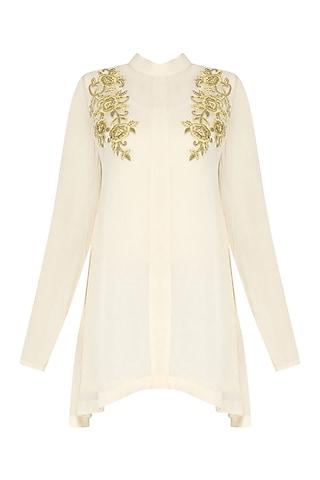 cream embroidered tunic