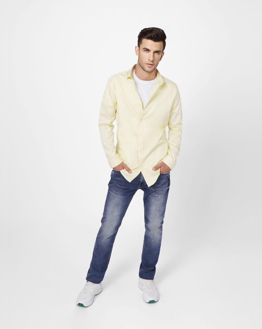 cream formal full sleeves shirt