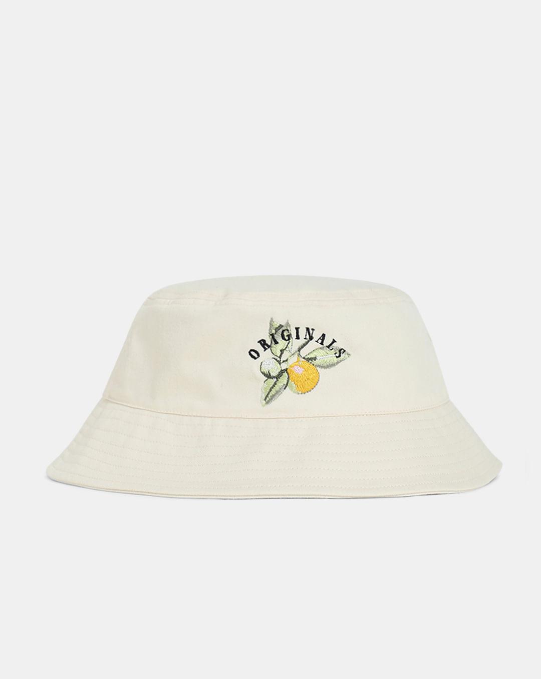 cream linen bucket hat
