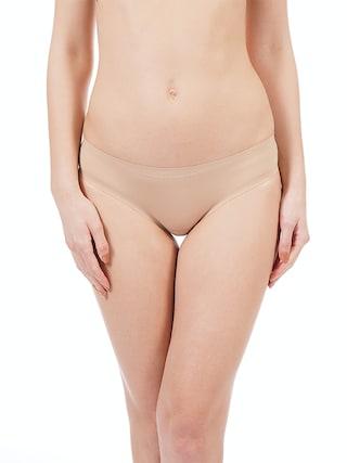 cream solid women regular fit brief