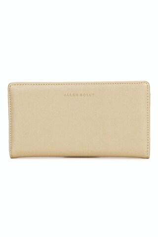 cream textured casual polyurethane women wallet