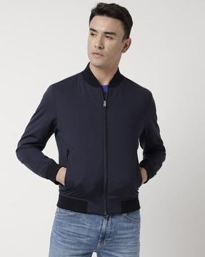 crease resistant jersey slim fit jacket