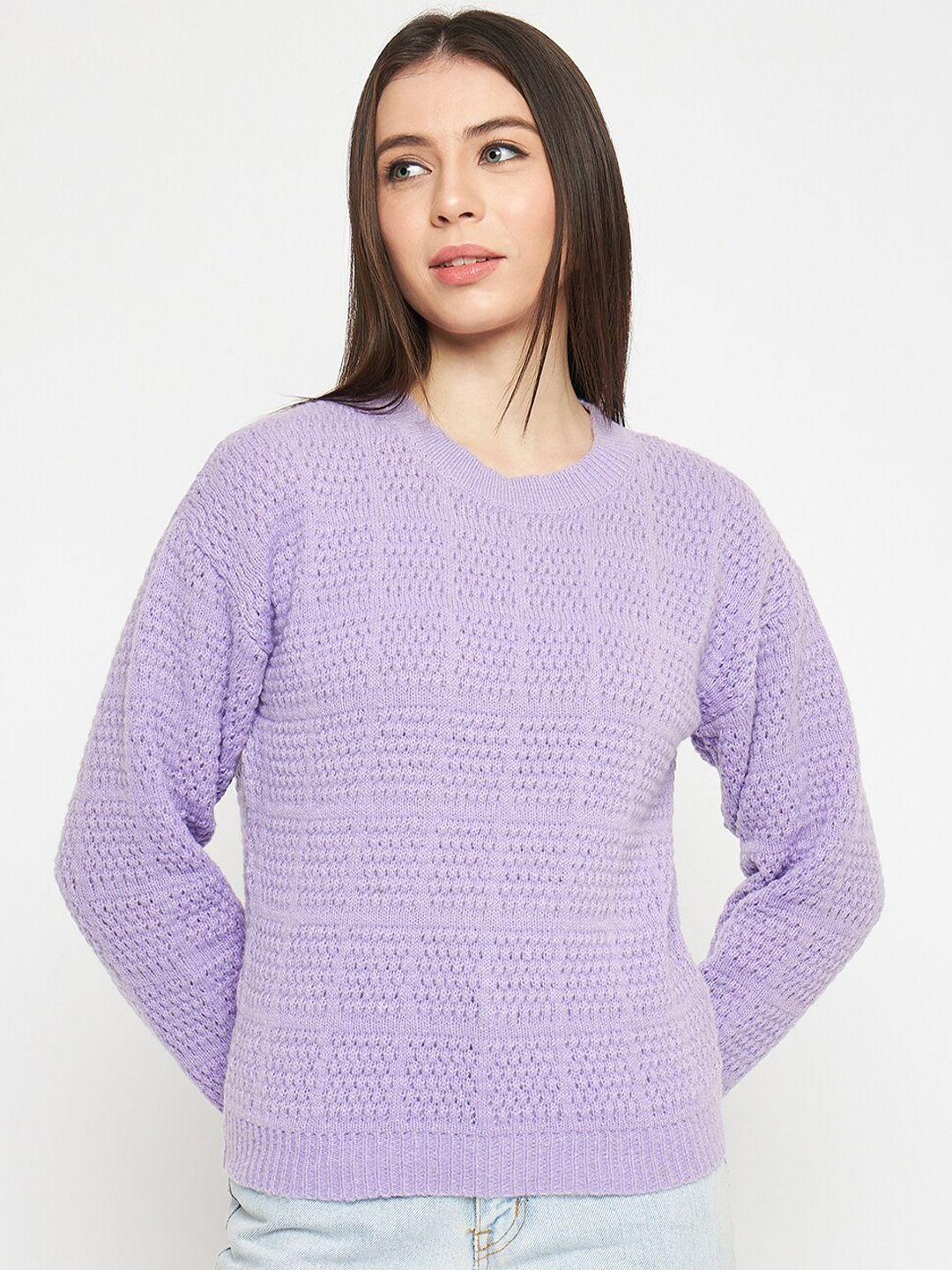 creative line lavender woollen top