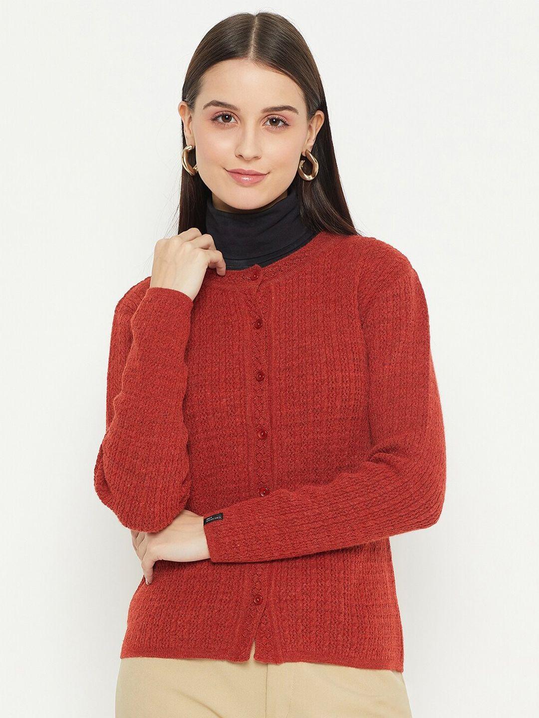 creative line cable knit woollen cardigan