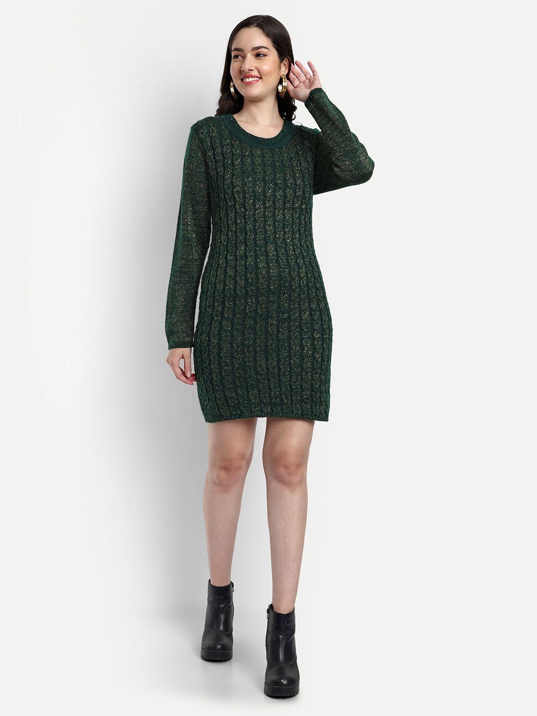 creative line self design acrylic jumper dress