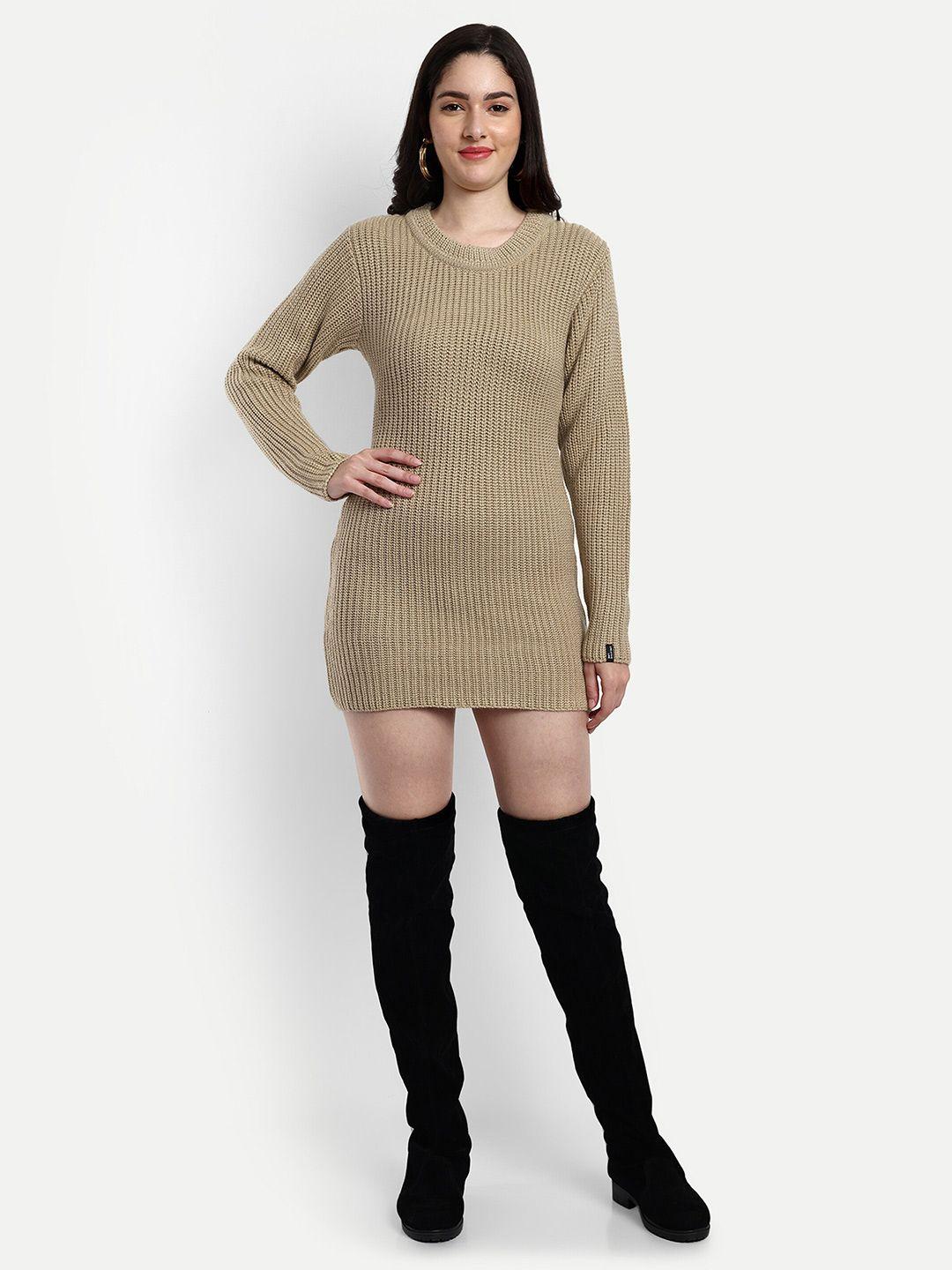 creative line self design acrylic mini jumper dress