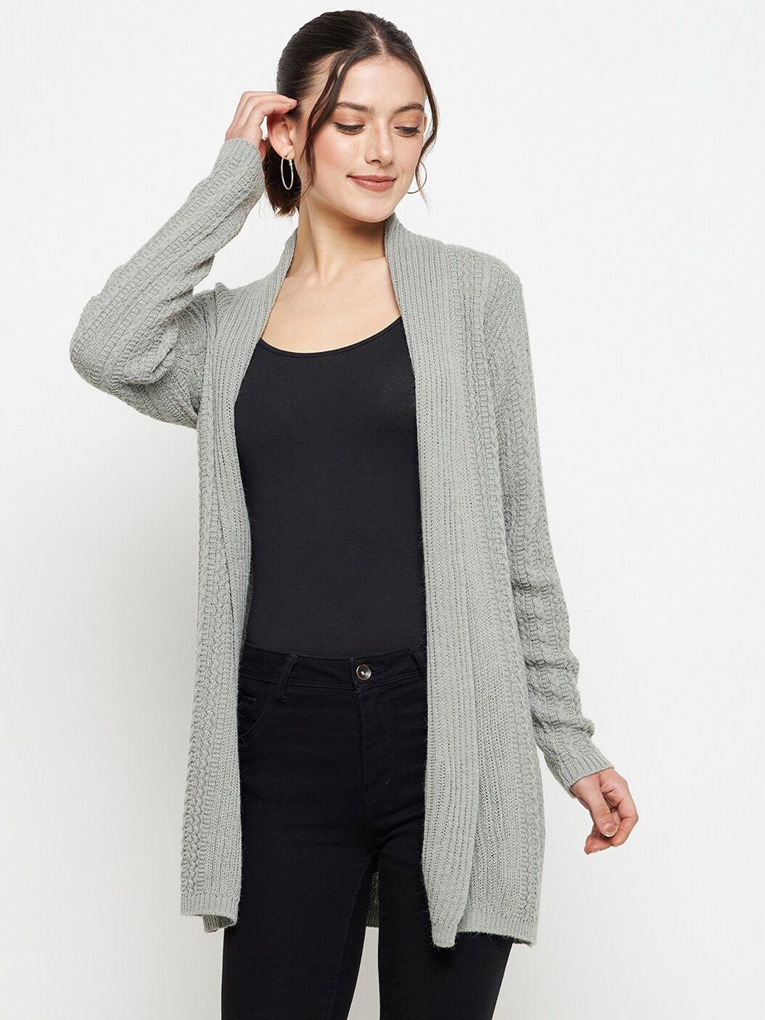 creative line women grey longline shrug