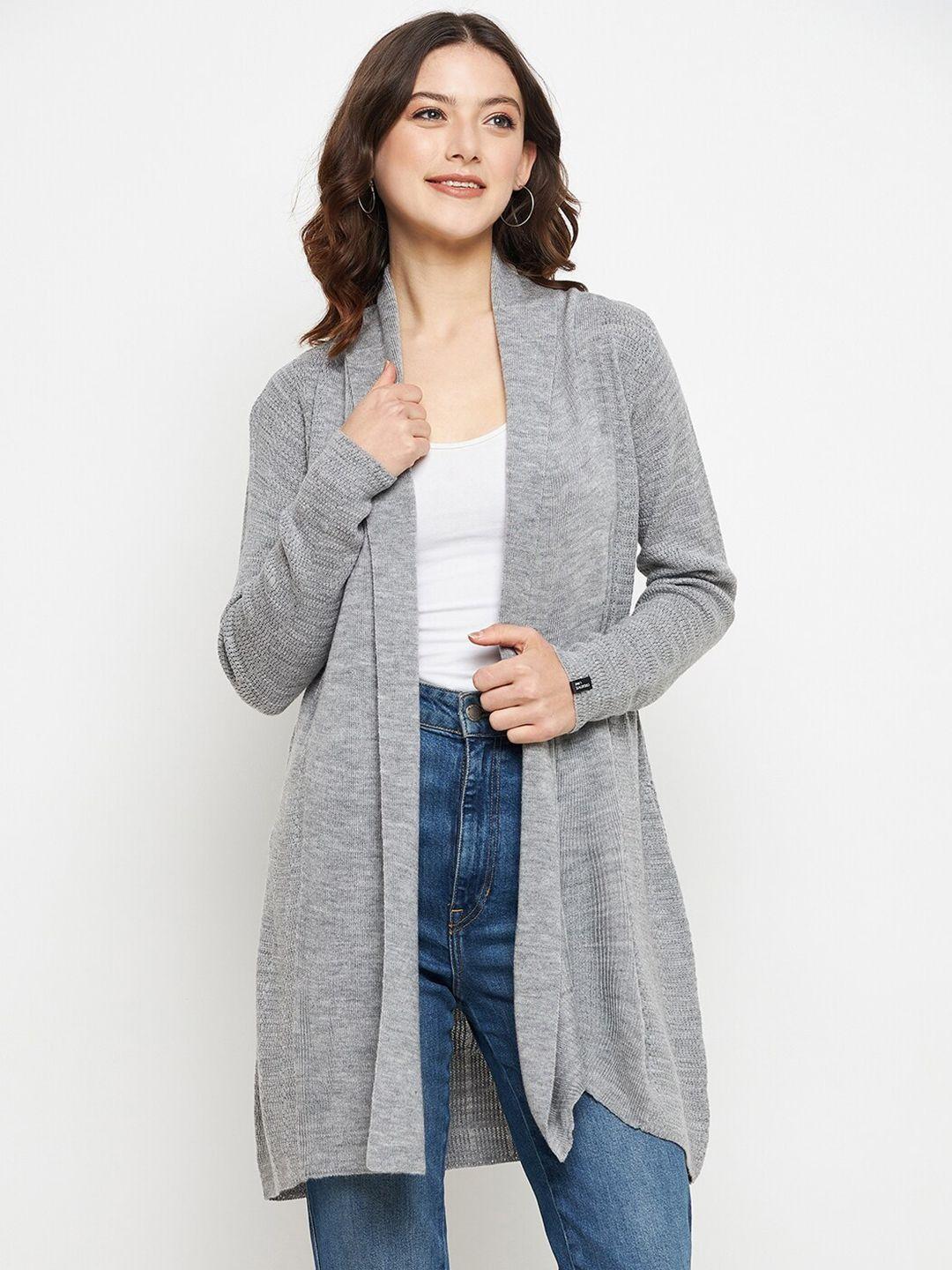 creative line women grey longline shrug