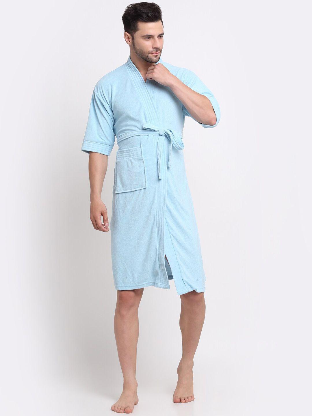 creeva belted knee length terry bath robe