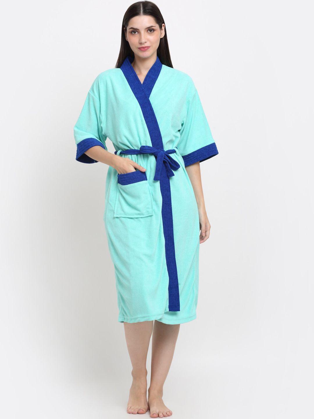 creeva belted knee length terry bath robe