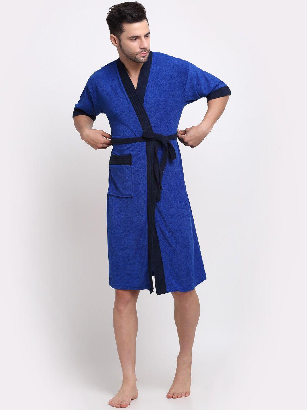 creeva belted knee length terry cotton bath robe