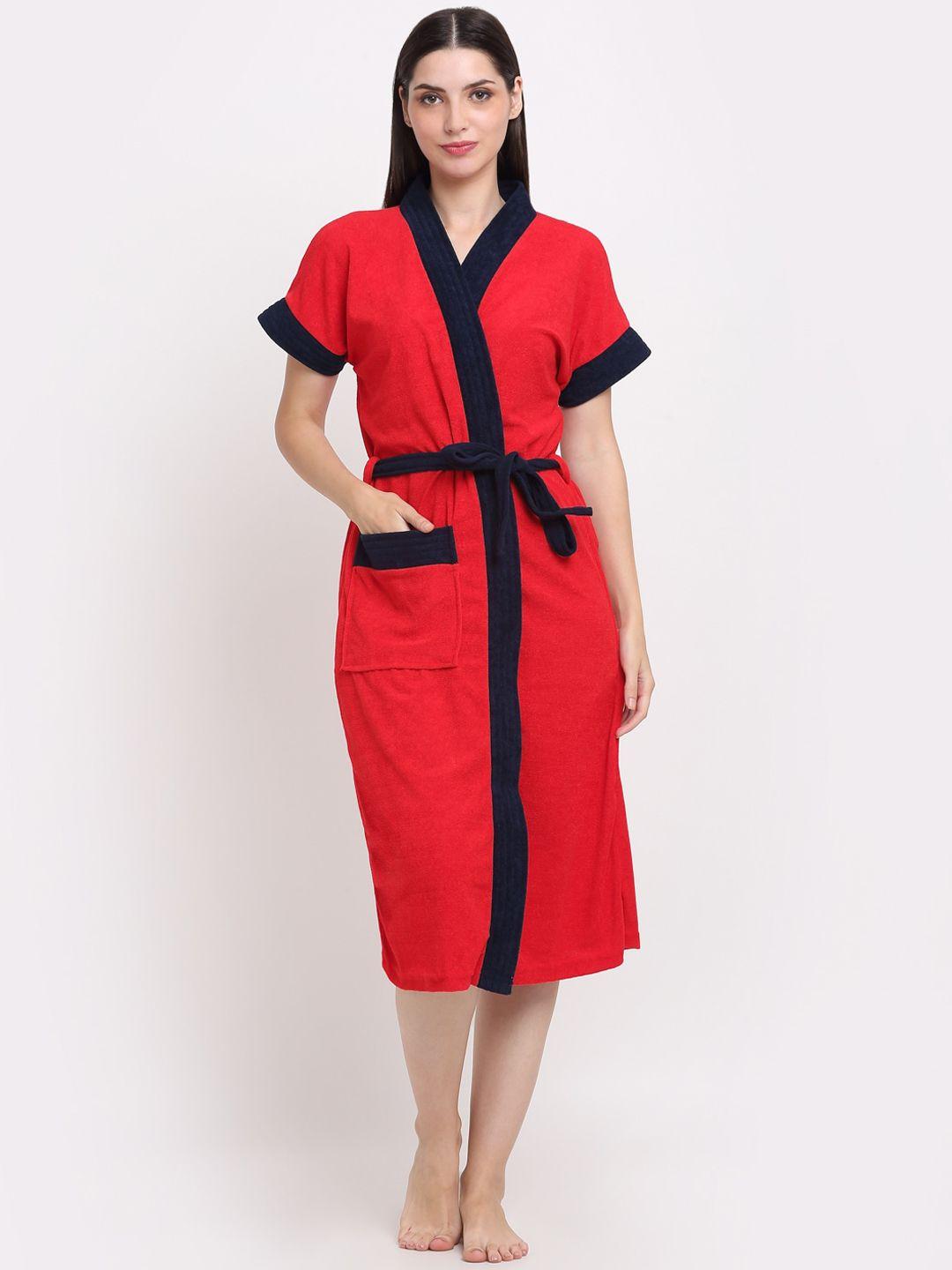 creeva belted short sleeved terry bath robe