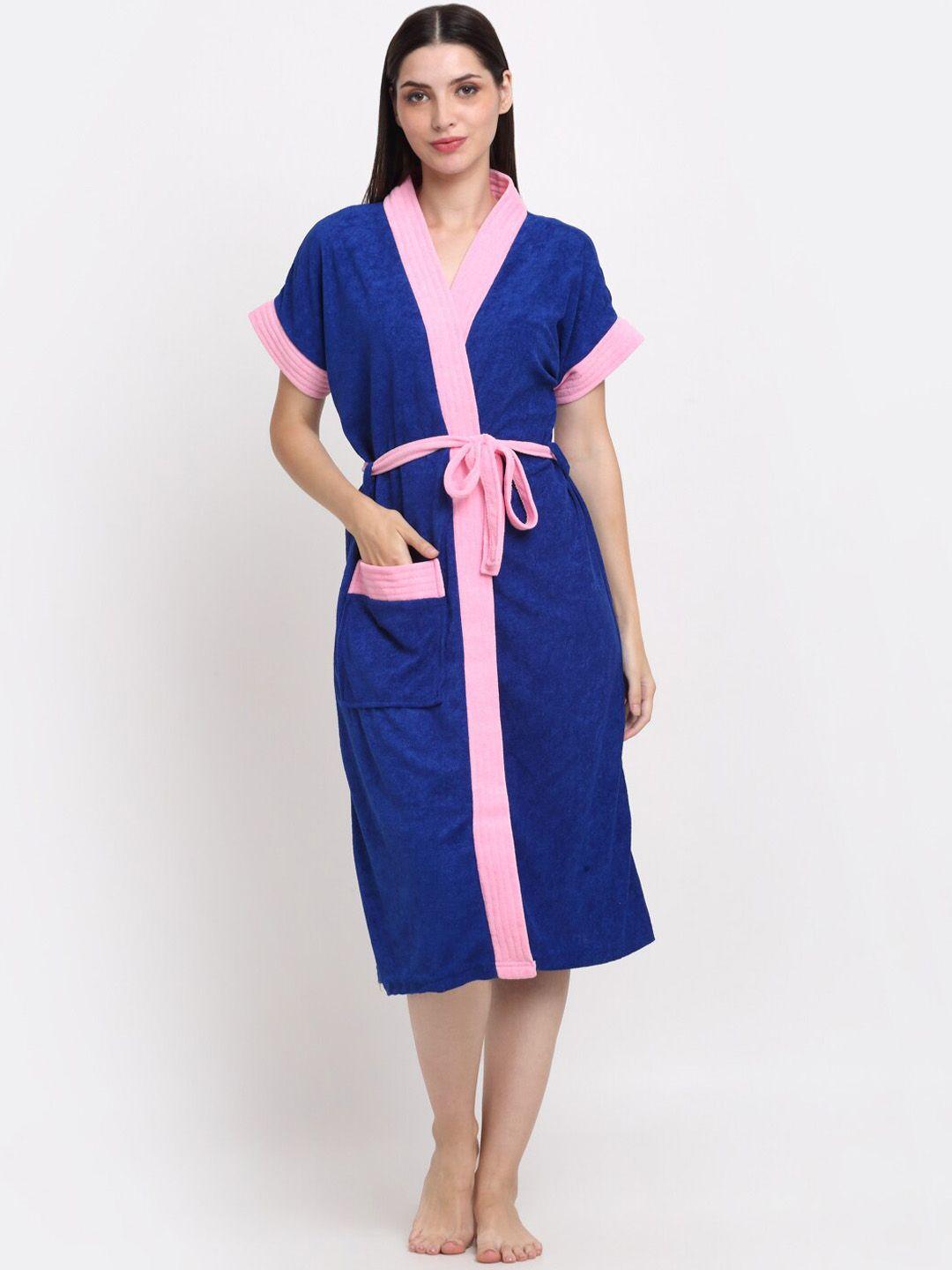 creeva belted short sleeved terry bath robe